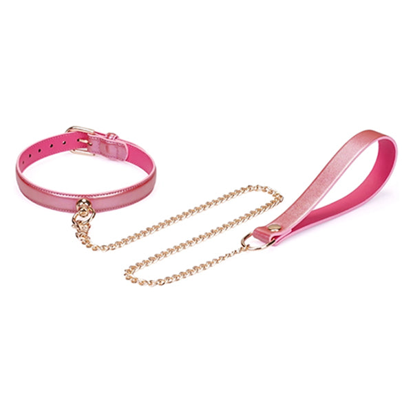 Liebe Seele Lustre Rosa collar with leash