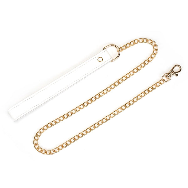 Liebe Seele White  Flowers collar with Leash