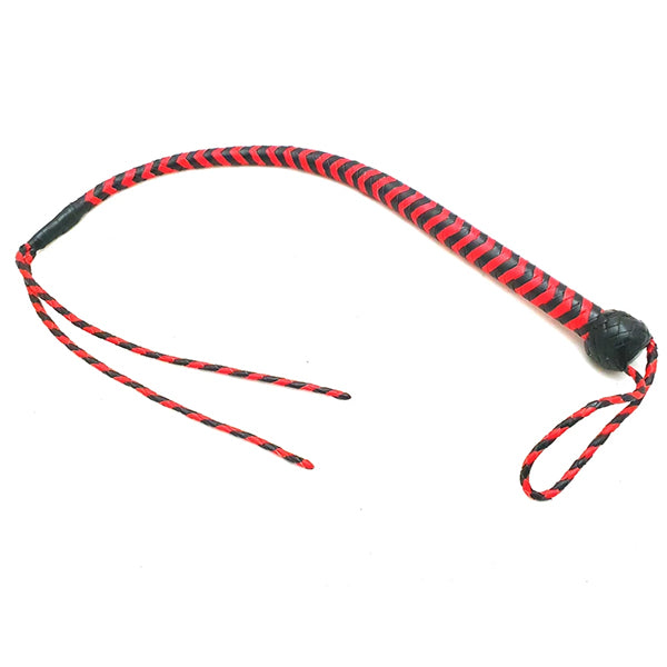 Fitch & Co Split-Tongue black & red bullwhip