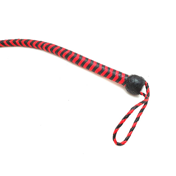 Fitch & Co Split-Tongue black & red bullwhip