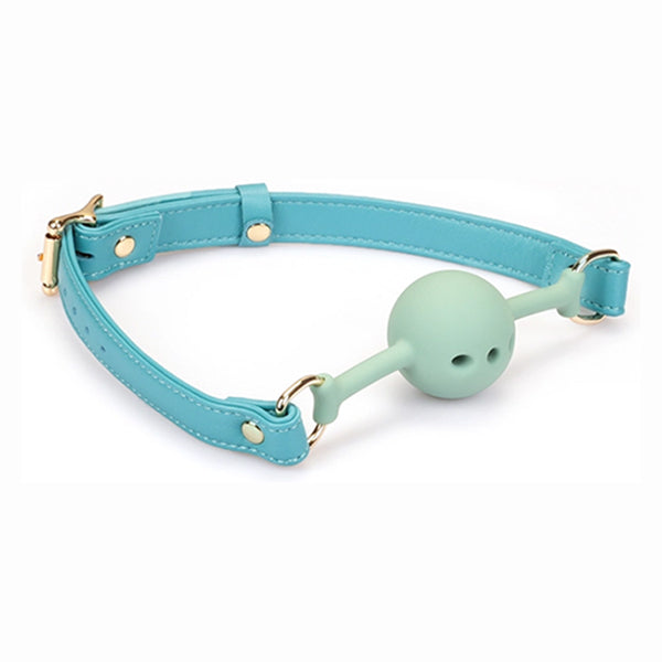Liebe Seele Blue Lamb Leather ball gag