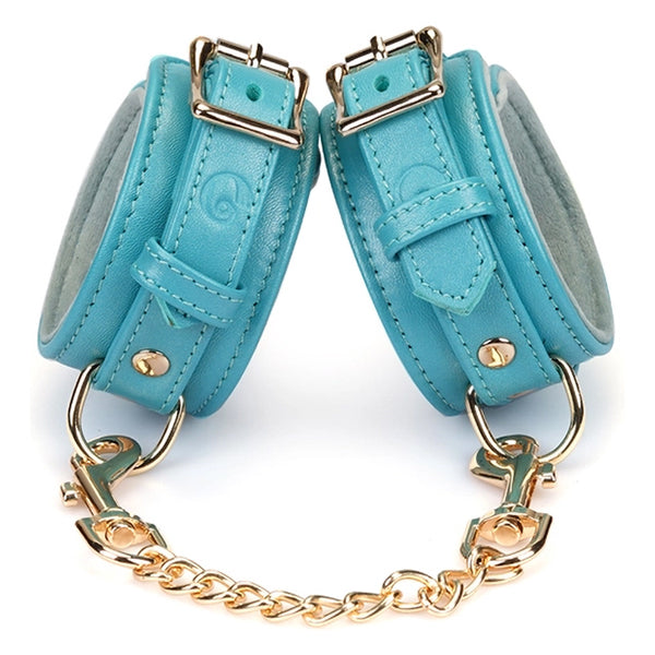 Liebe Seele Blue Lamb wrist cuffs with velvet lining