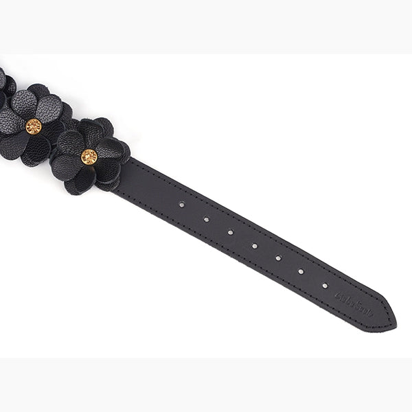 Liebe Seele Black Flowers wrist cuffs