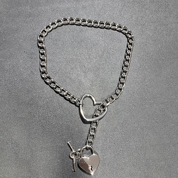 Liebe Seele Metal Chain collar with padlock