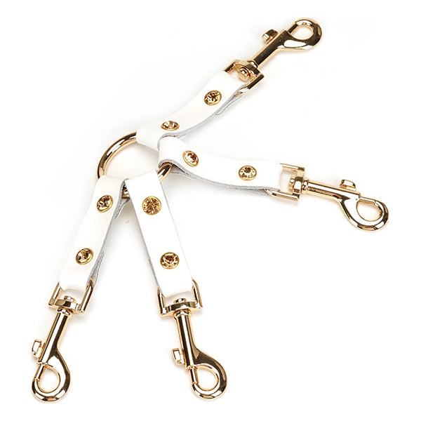 Liebe Seele White Leather Flowers hogtie