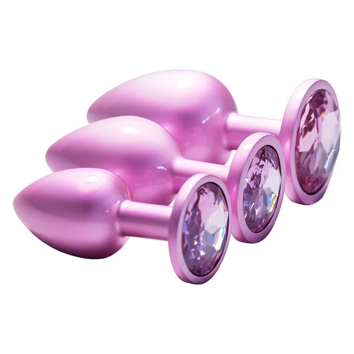 Sinsins Electroplated Pink anal training set