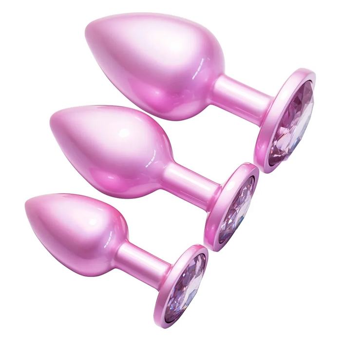 Sinsins Electroplated Pink anal training set