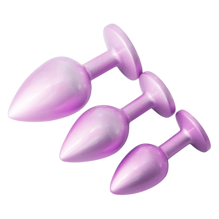 Sinsins Electroplated Pink anal training set
