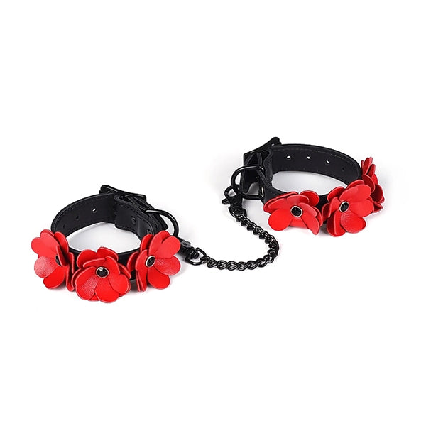 Liebe Seele Flowers wrist cuffs Red