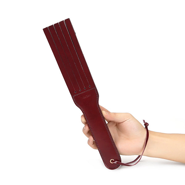 Liebe Seele Wine Red Split Tawse spanking paddle