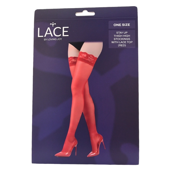 Lace by LJ Stay Up thigh high stockings with lace top