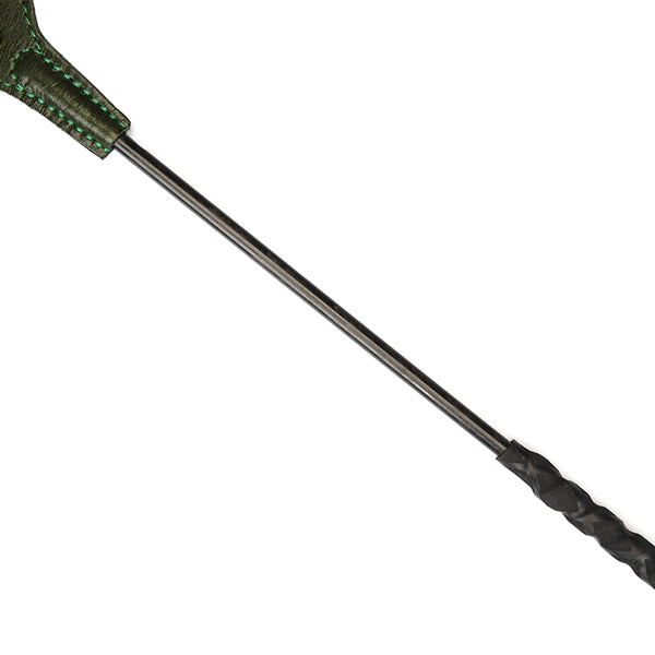Liebe Seele Luxury Green mini riding crop with shining gemstones