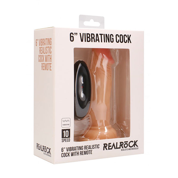 RealRock Vibrating 6" dildo with remote control
