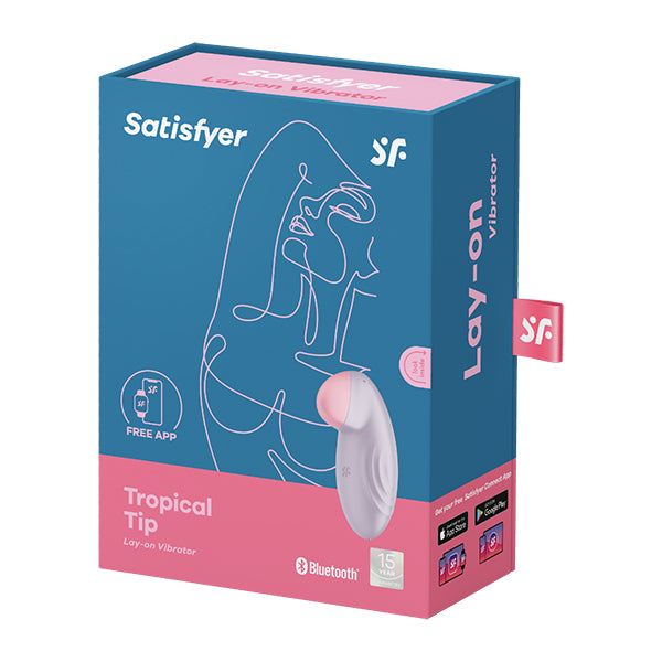 Satisfyer Tropical Tip lay on vibrator