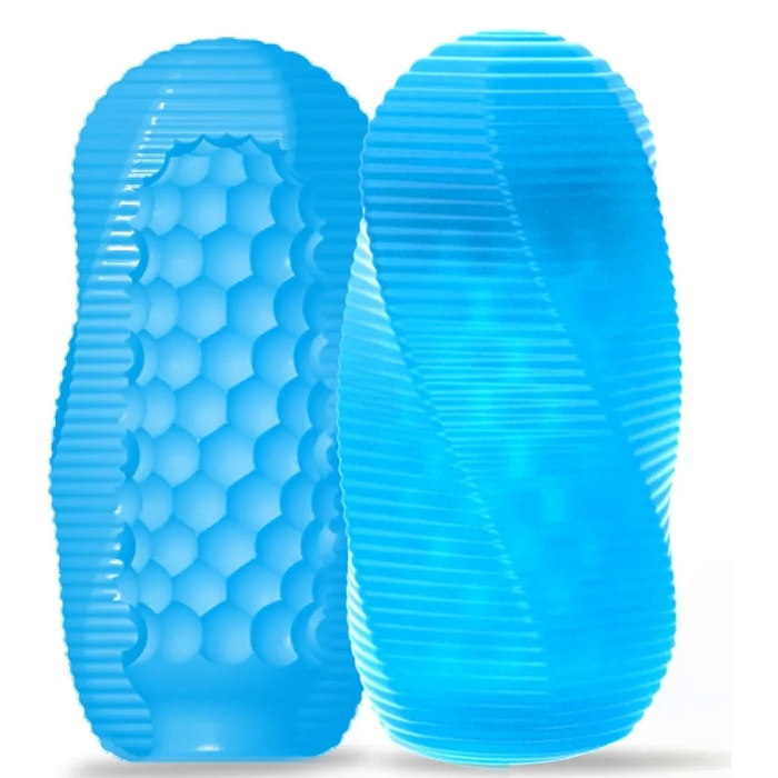 Sinsins Transparent Blue 3.74" masturbator sleeve