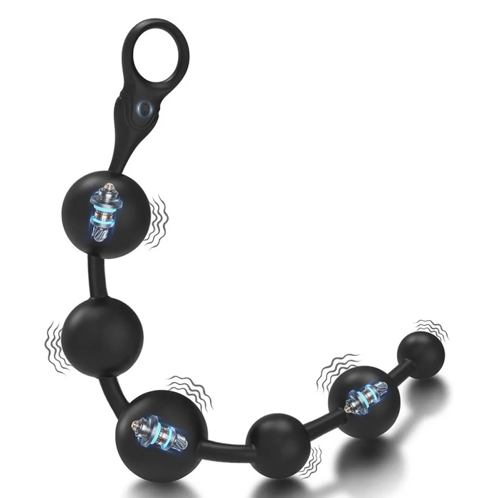 Sinsins Extra Long 15¾" vibrating anal beads