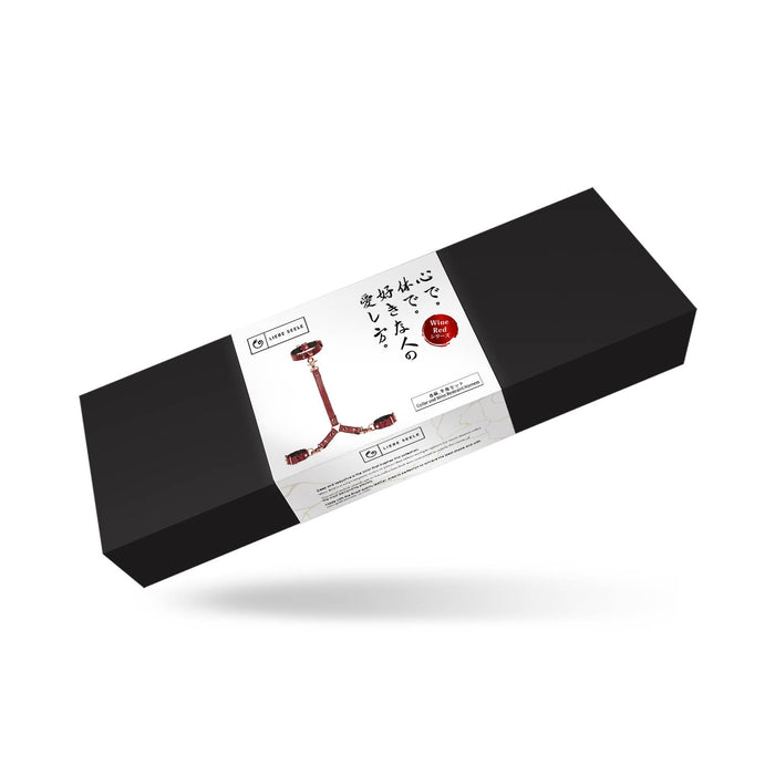 Liebe Seele Wine Red Leather Collar and Wrist Restraints Harness