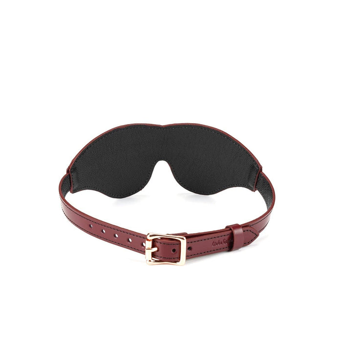 Liebe Seele Wine Red - Leather Blindfold with Rose Gold Buckle
