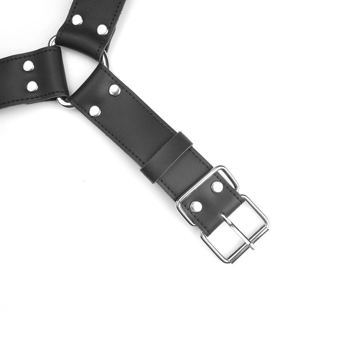 Noir Sovereign Leather Chest Harness
