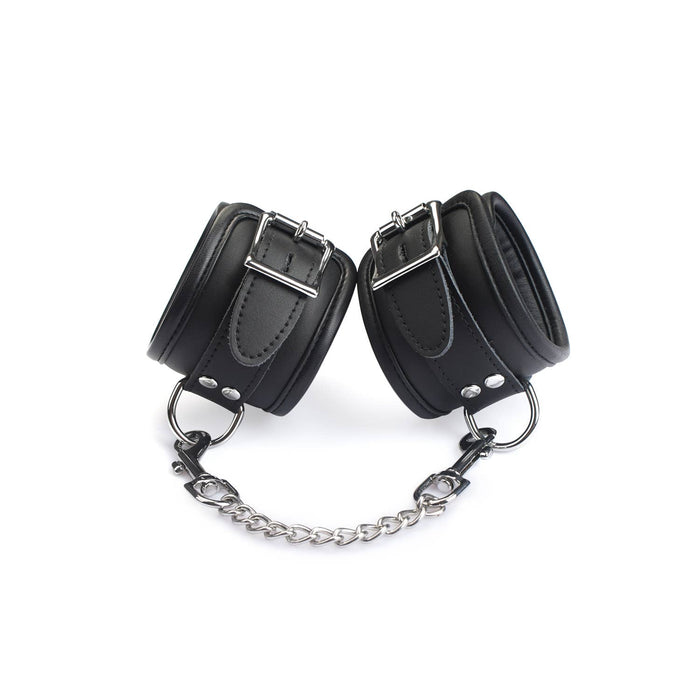 Noir Sovereign Padded Leather Handcuffs