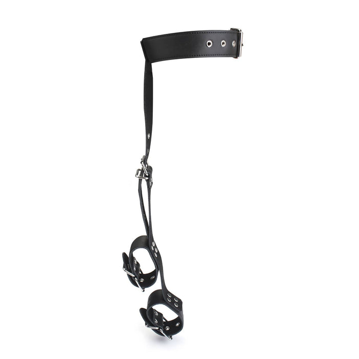 Liebe Seele Noir Sovereign Leather Wrist to Collar Back Restraint