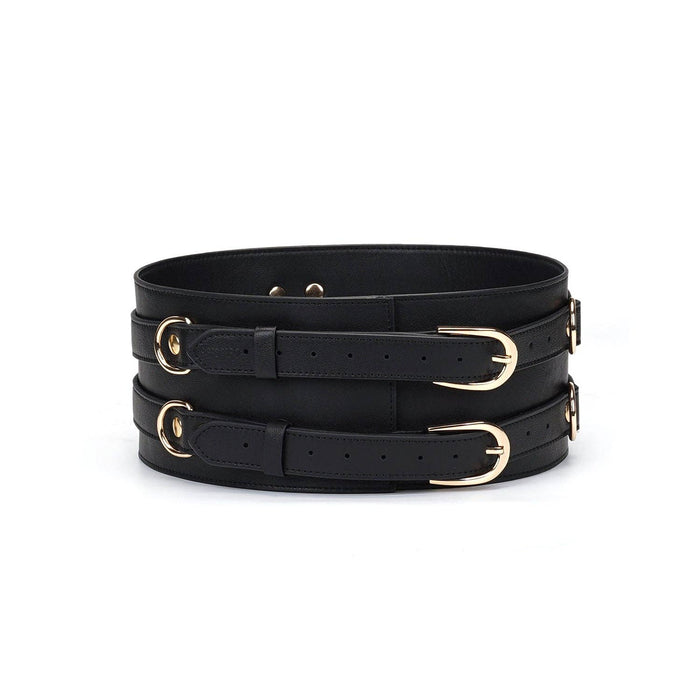 Dark Secret - Luxury Black Leather Waist Cuff/Belt