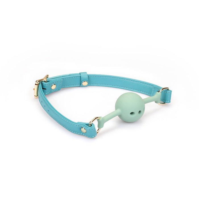 Blue Lamb leather Ball Gag