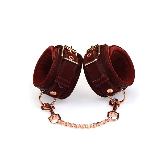Metallic Shade Burgundy Vegan Wrist Cuffs