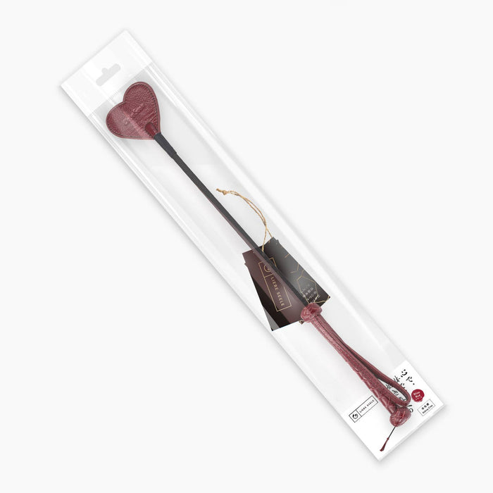 Liebe Seele Wine Red Riding Crop with Heart Shape Tip