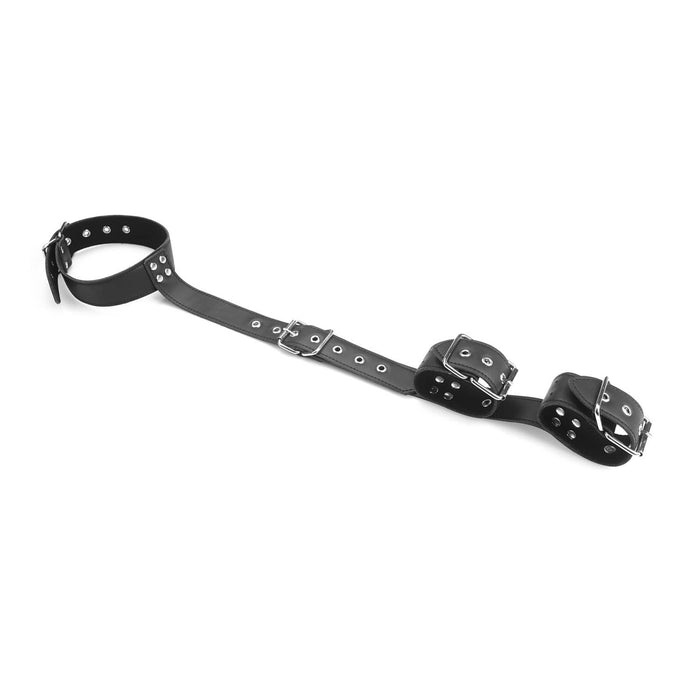 Liebe Seele Noir Sovereign Leather Wrist to Collar Back Restraint