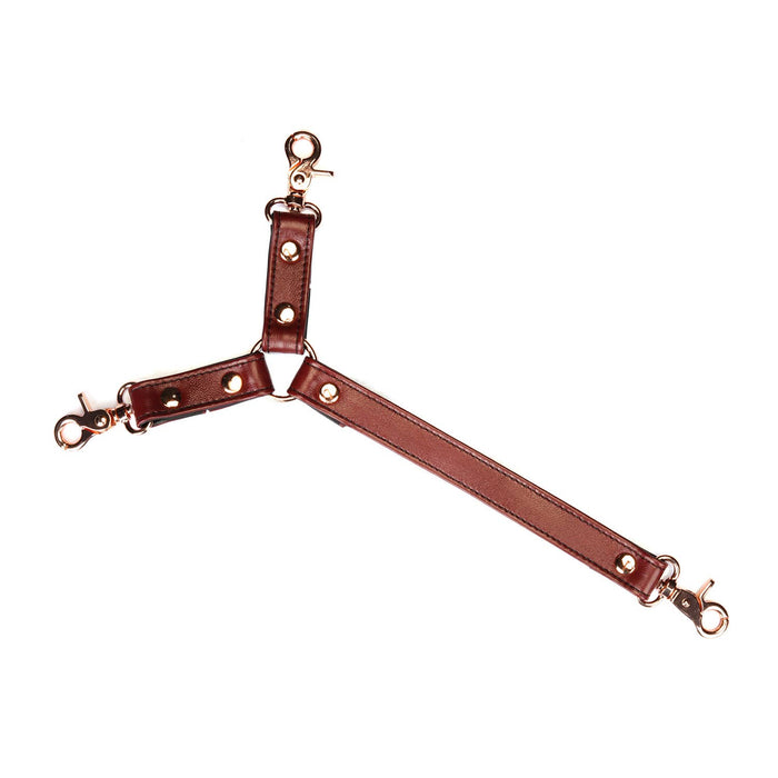 Liebe Seele Wine Red Leather Collar and Wrist Restraints Harness