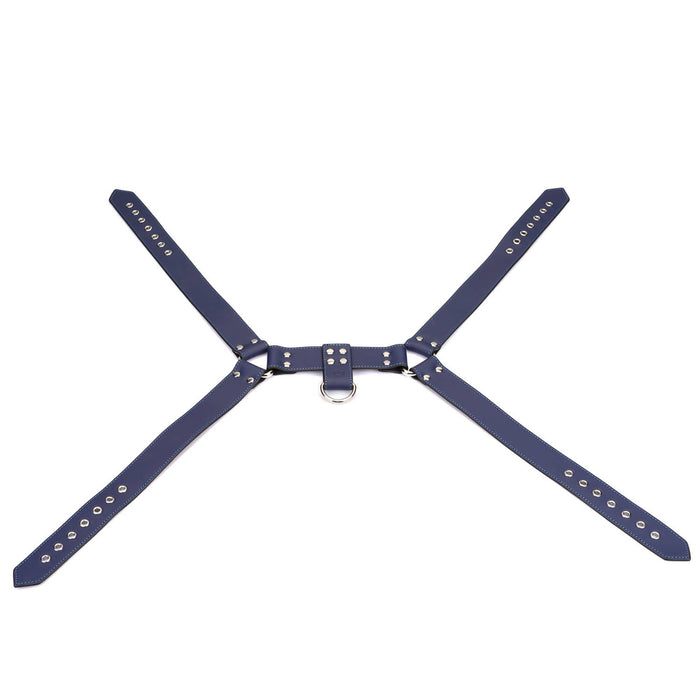 Cerulean Dominion: Blue Leather Male Harness
