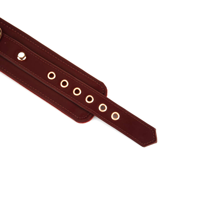 Metallic Shade Burgundy Vegan Wrist Cuffs