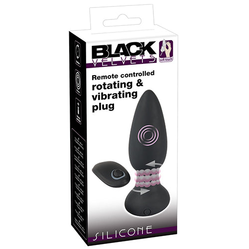 Black Velvets Remote Control Rotating Vibrating Plug