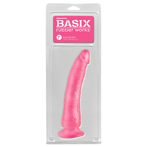Basix Slim 7 dildo with suction cup