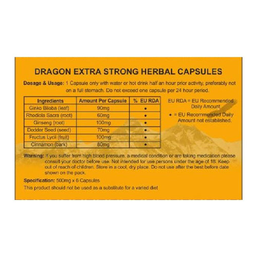 Dragon Extra Strong Male Tonic Enhancer