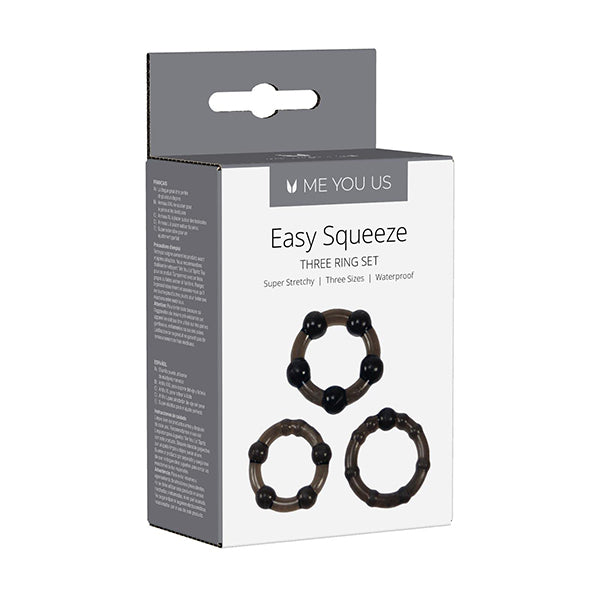Me You Us Easy Squeeze 3 cock ring set