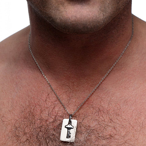 Master Series Cuffed locking bracelet and key necklace