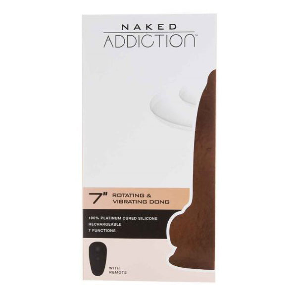 Naked Addiction 7" dildo with balls and remote control