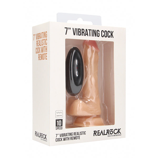 RealRock 7″ dildo with balls and remote control