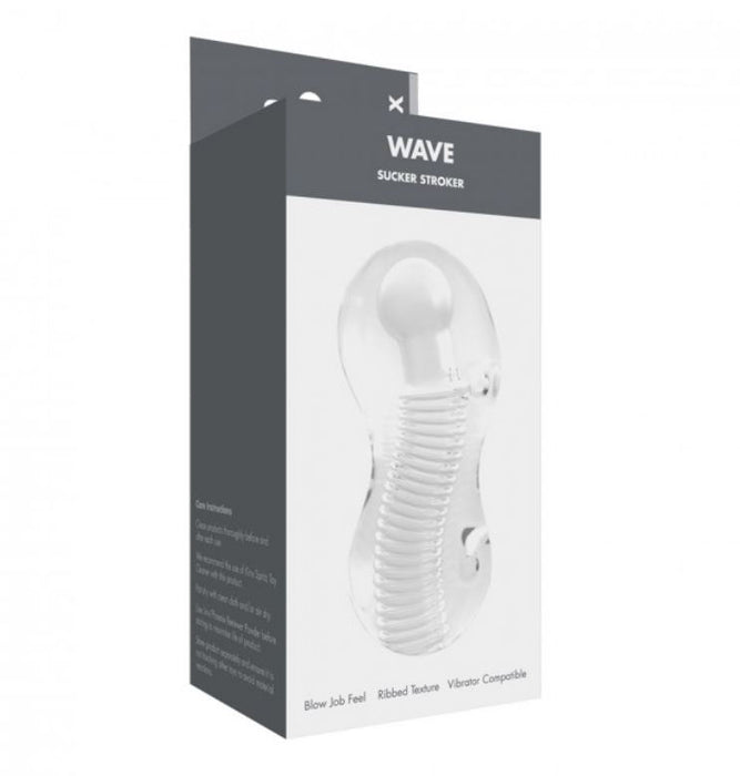 Linx Wave Sucker Stroker Male Masturbator Transparent